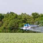 Внекорневая подкормка пшеницы с вертолёта