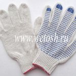 Перчатки хб с пвх в ассортименте